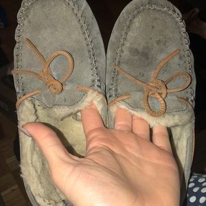 Grey womens UGG moccasins